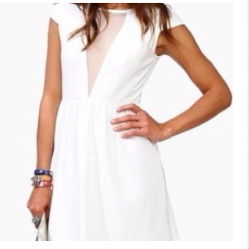 2x HOST PICK New white cutout see through dress